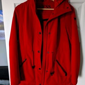 Red Guess Raincoat
